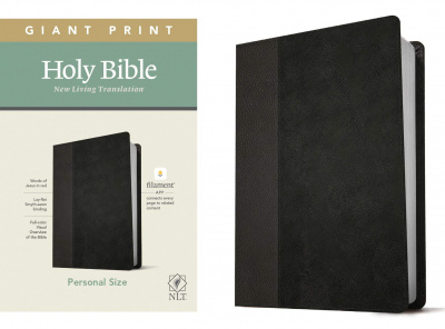 NLT Personal Size Giant Print Bible, Filament Enabled Edition (Black/Onyx)