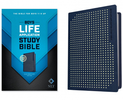 NLT Boys Life Application Study Bible (LeatherLike Blue Neon)