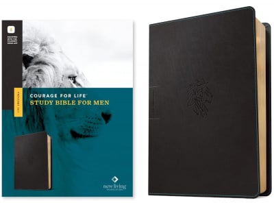 NLT Courage For Life Study Bible for Men (Onyx, Filament Enabled)