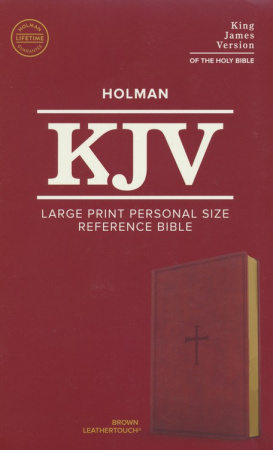 KJV Large Print Personal Size Reference Bible, Brown Leathertouch