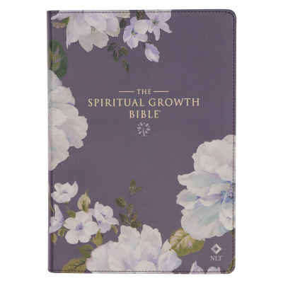 NLT Spiritual Growth Bible (Purple Floral)