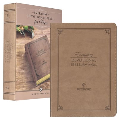 NLT Everyday Devotional Bible For Men (Tan Debossed)