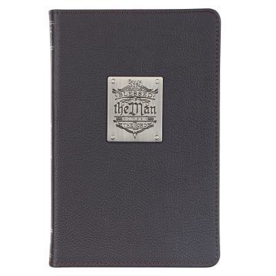 Blessed Is The Man Brown Full Grain Leather Journal