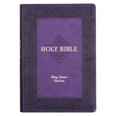 KJV Large Print Thumb Index Study Bible (Two-tone Purple)