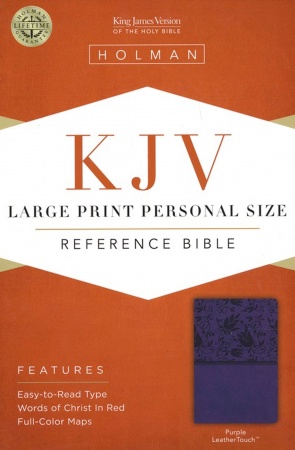 KJV Personal Size Reference Bible: Large Print | Leather Touch | Purple