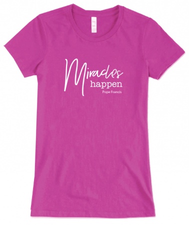 Miracles Happen, Pope Francis, T-shirt (Small)