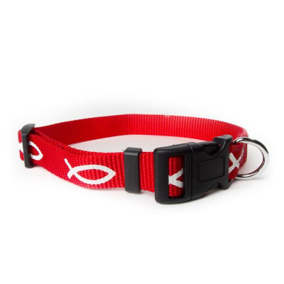 Red Non-Padded Fish Collar (Small)