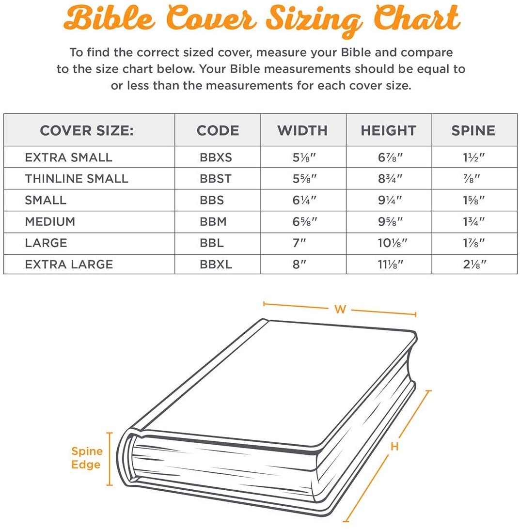 bible cover sizes