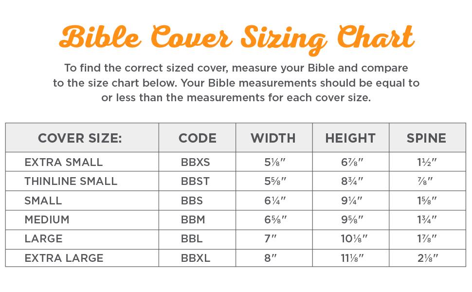 bible cover sizes10