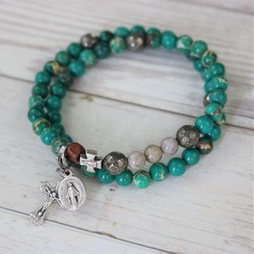 Green Life Rox Rosary Bracelet (Small)