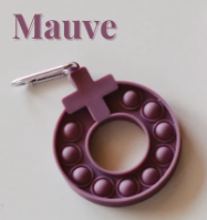 Decade Rosary Pop-It Keychain: Mauve