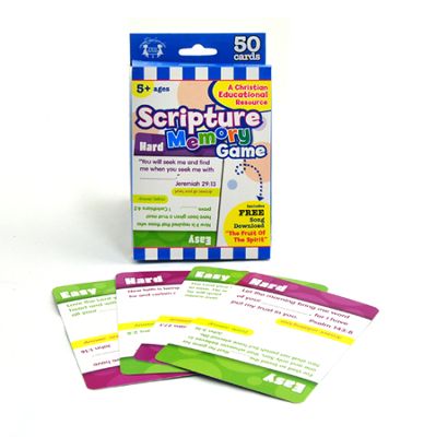 Scripture Memory Christian Flashcards (50 Count)