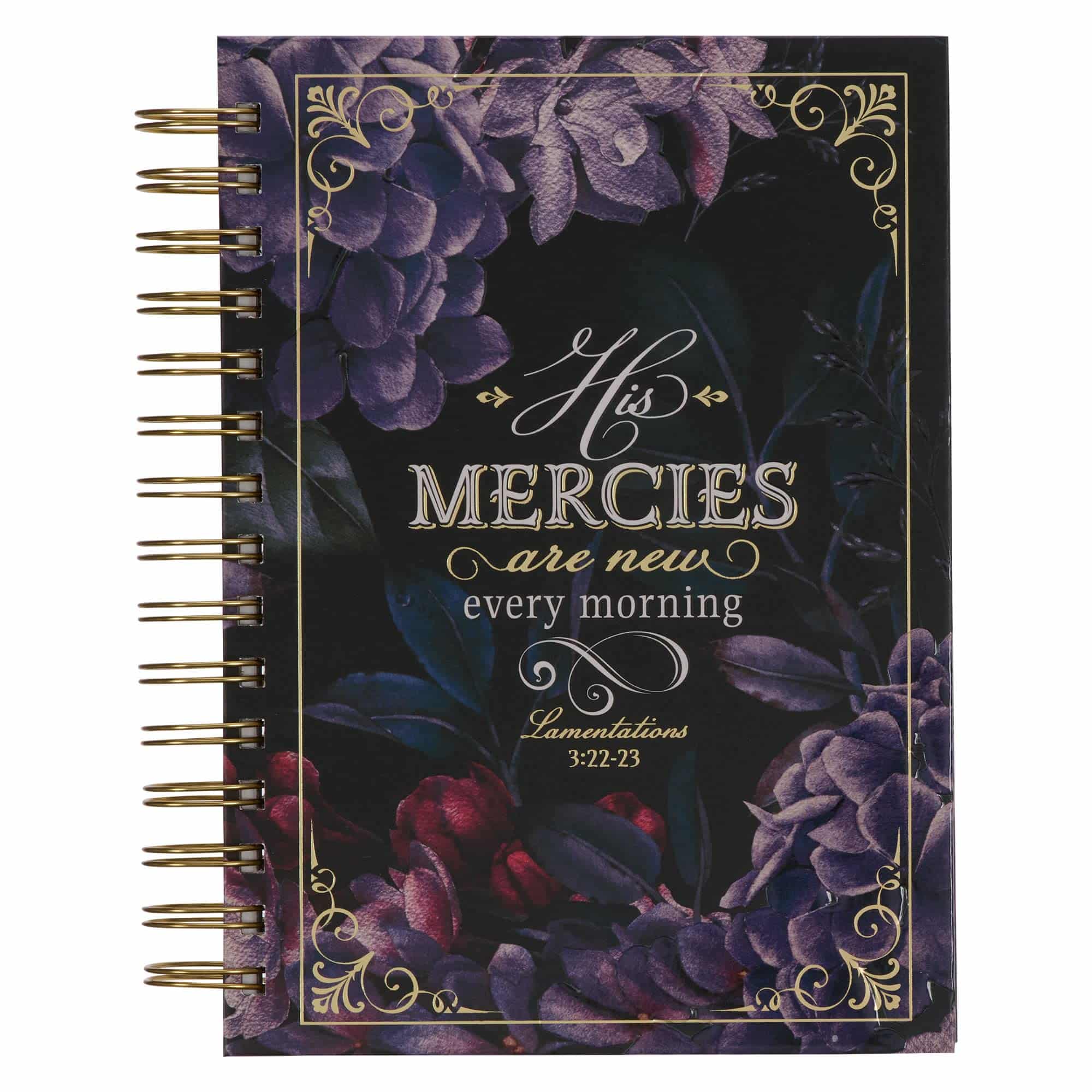 Journal: His Mercies Are New (Purple Wirebound)