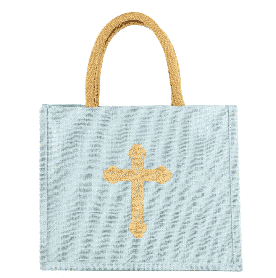 Everlasting Cross Gift Tote (Blue & Gold)
