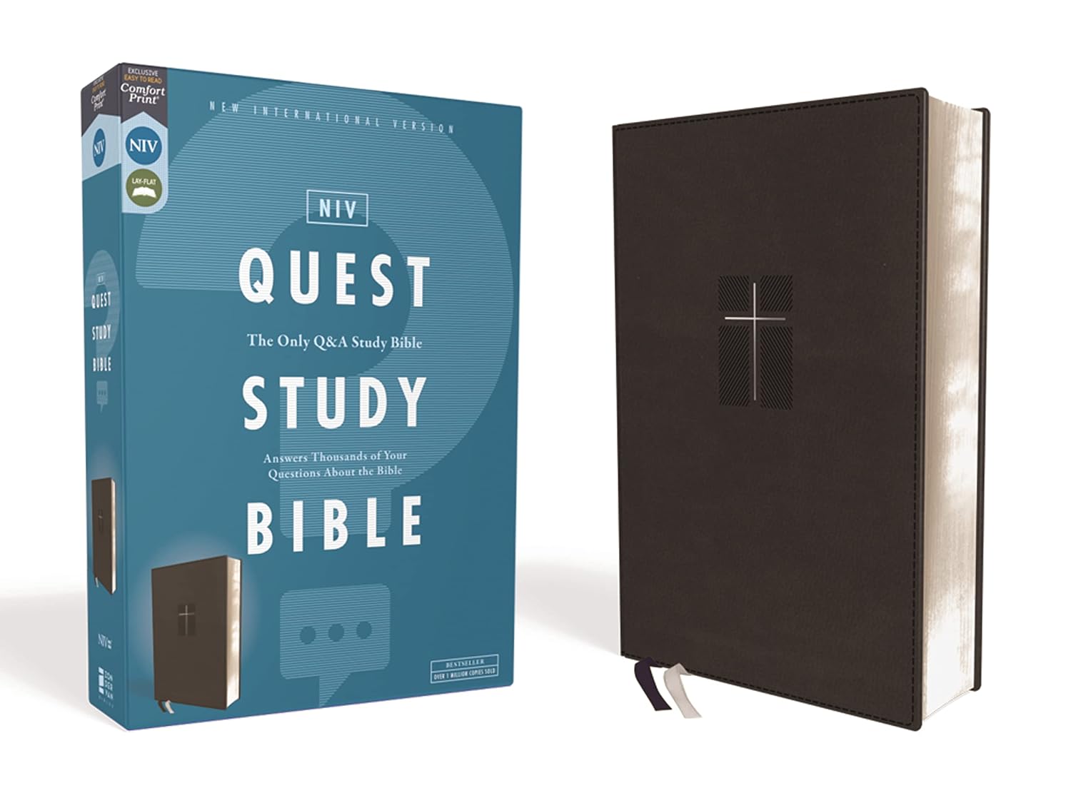 NIV Quest Study Bible (Black): The Only Q and A Study Bible