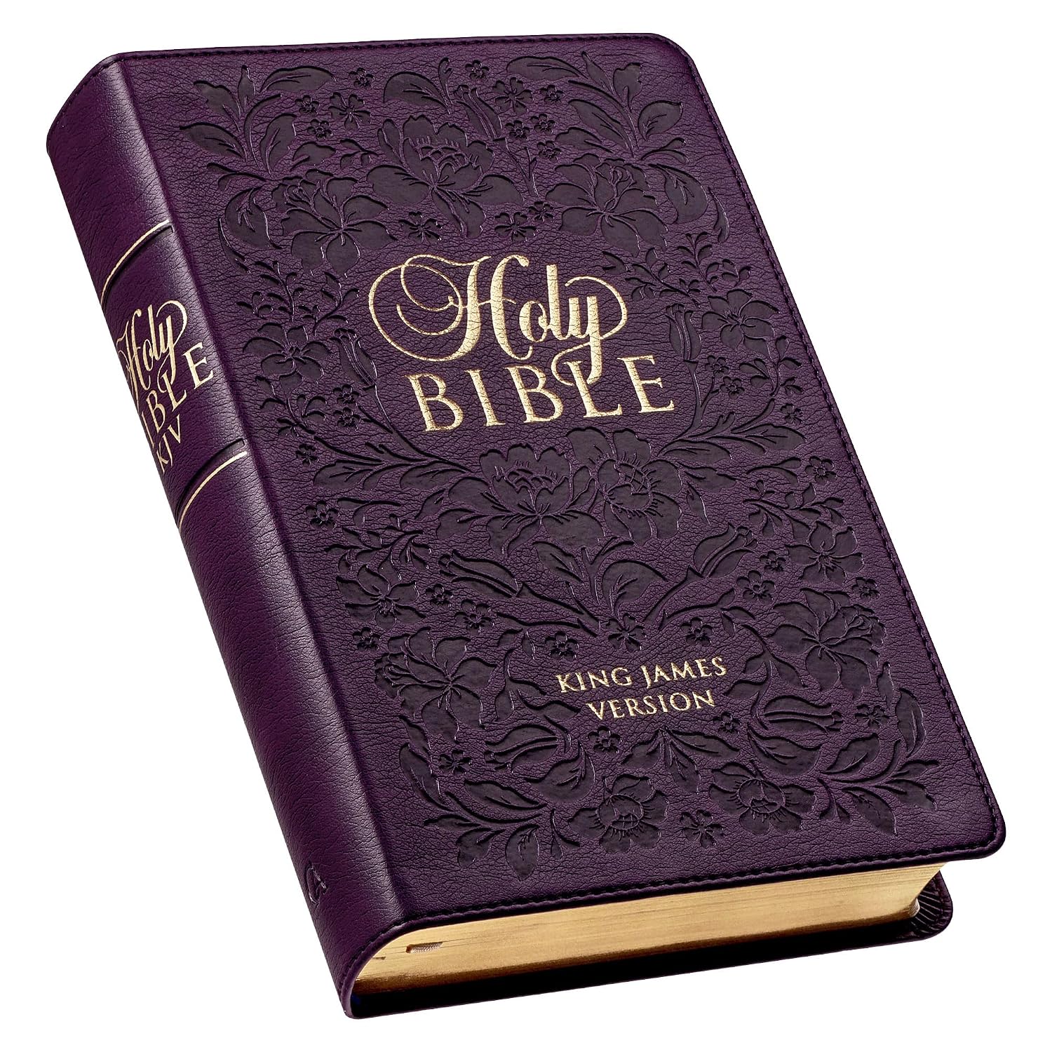 KJV Giant Print Indexed Bible (Purple Floral)